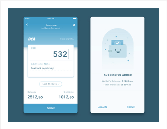 example of monochromatic color scheme in app