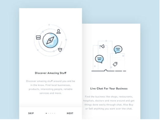 example of good use of white space in app